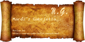Maráz Gabriella névjegykártya